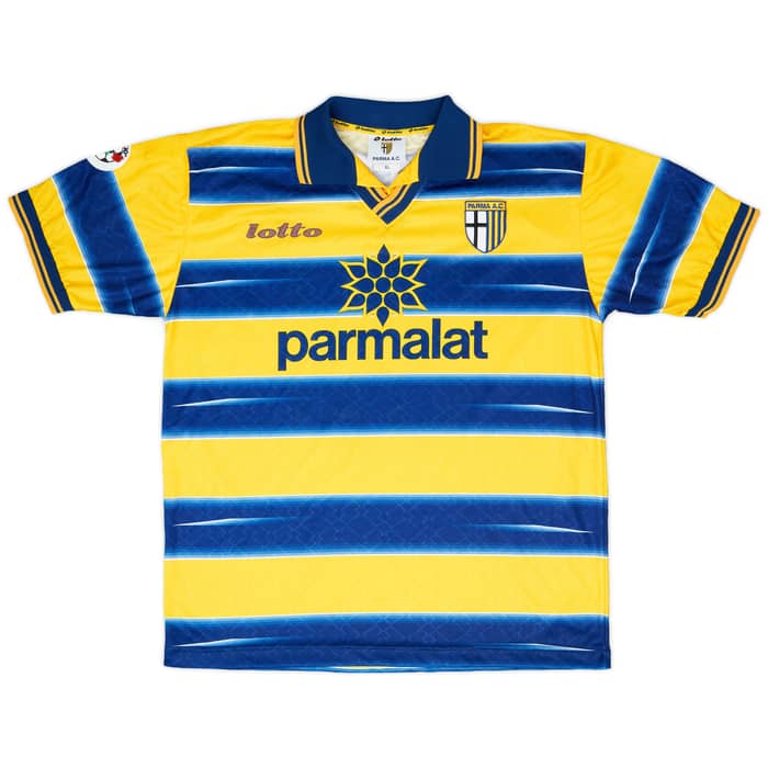 1998-99 Parma Match Worn Home Shirt Balbo #18