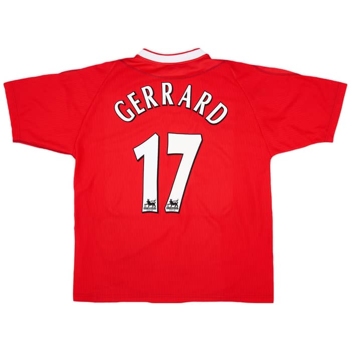 2002-04 Liverpool Home Shirt Gerrard #17 - 7/10 - (XL)