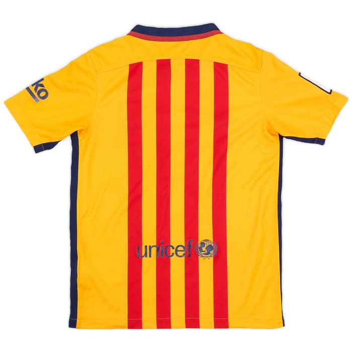 2015-16 Barcelona Away Shirt - 6/10 - (M.Boys)