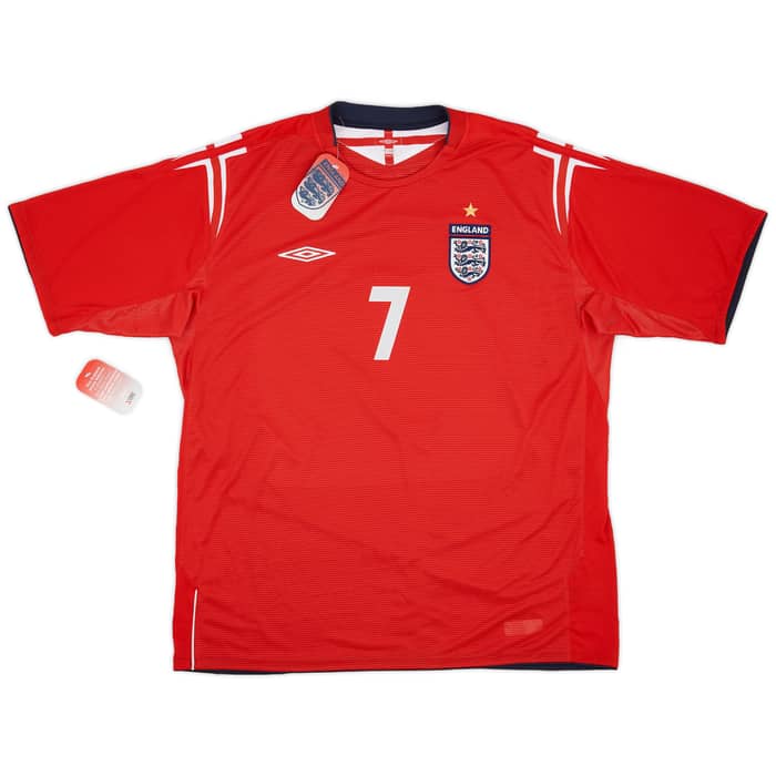 2004-06 England Away Shirt Beckham #7 (XXL)
