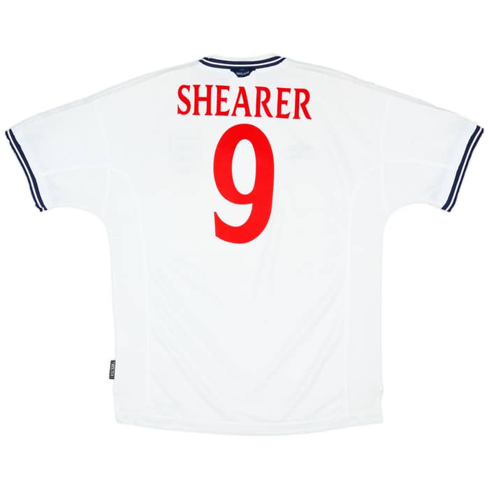 1999-01 England Home Shirt Shearer #9 - 6/10 - (XL)