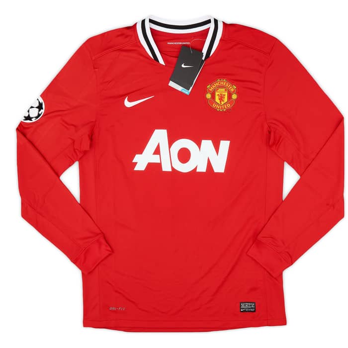 2011-12 Manchester United Home L/S Shirt Rooney #10 (M)