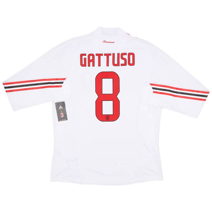 2008-09 AC Milan Player Issue Away L/S Shirt Gattuso #8 (L)