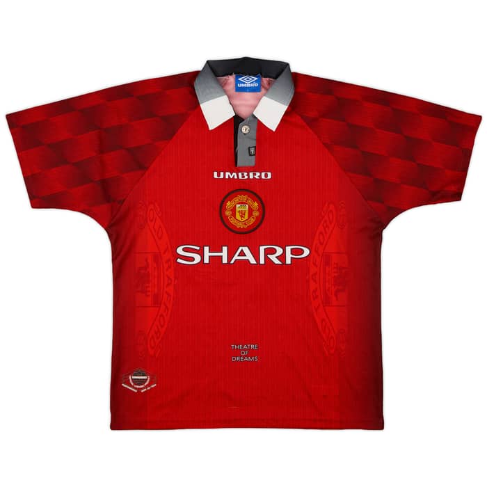 1996-98 Manchester United Home Shirt Scholes #18 - 5/10 - (L)
