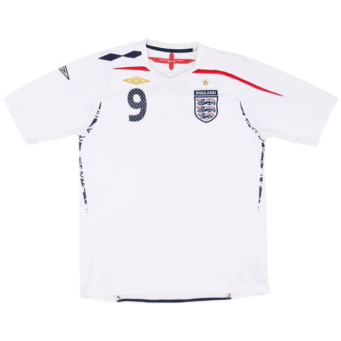2007-09 England Home Shirt Rooney #9 - 6/10 - (L)
