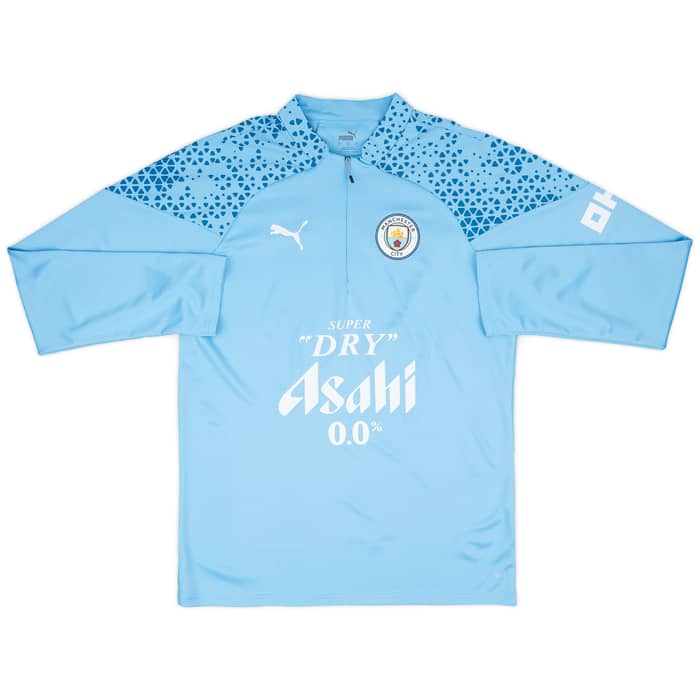 2023-24 Manchester City Player Issue 1/4 Zip Training Top - As New