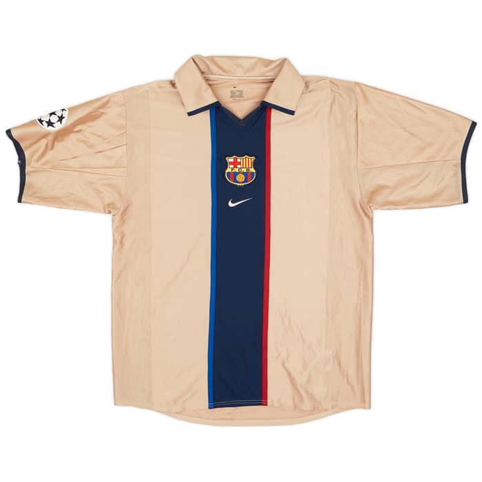 2002-03 Barcelona Match Worn Champions League Third Shirt Gabri #18