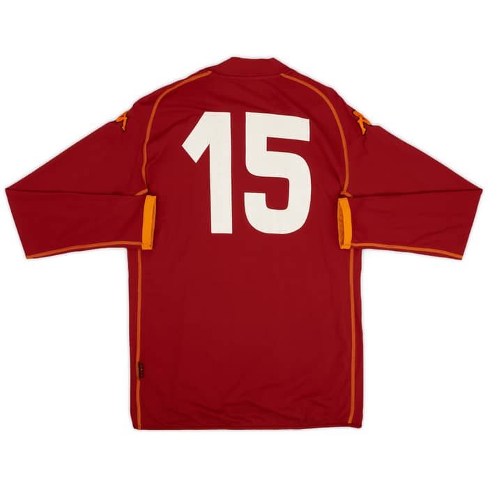 2008-09 Roma Home L/S Shirt - 6/10 - (L)