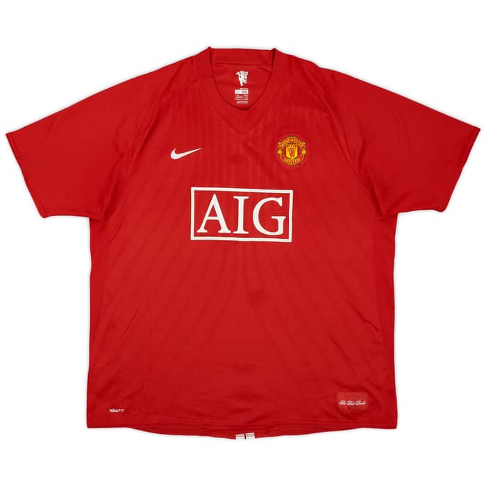 2007-09 Manchester United Home Shirt Hargreaves #4 - 5/10 - (XXL)