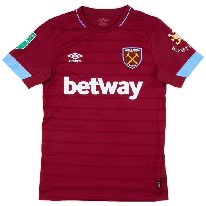 2018-19 West Ham Match Issue Carabao Cup Home Shirt Fredericks #24