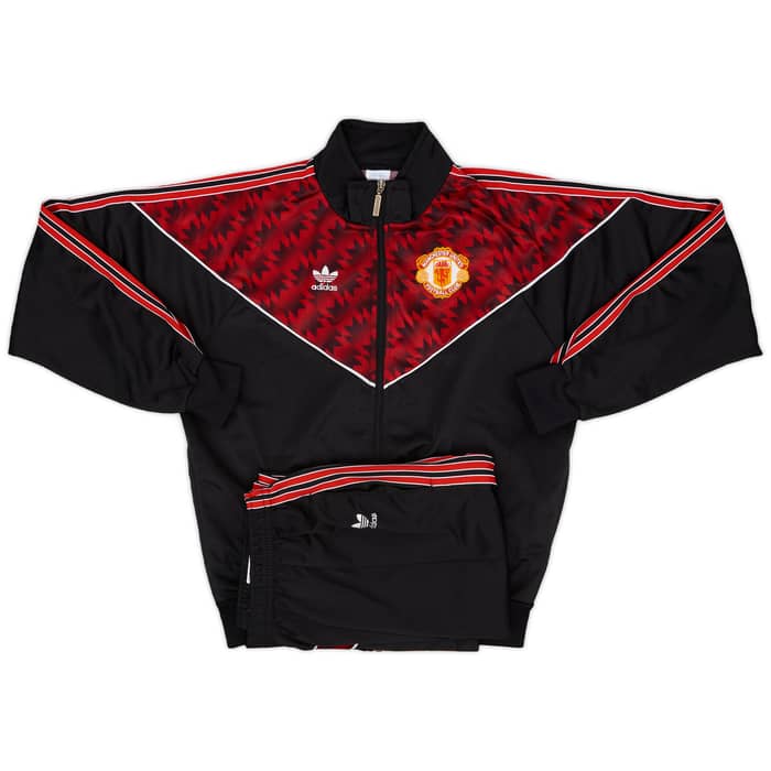 1990-92 Manchester United adidas Tracksuit - 8/10 - (M)