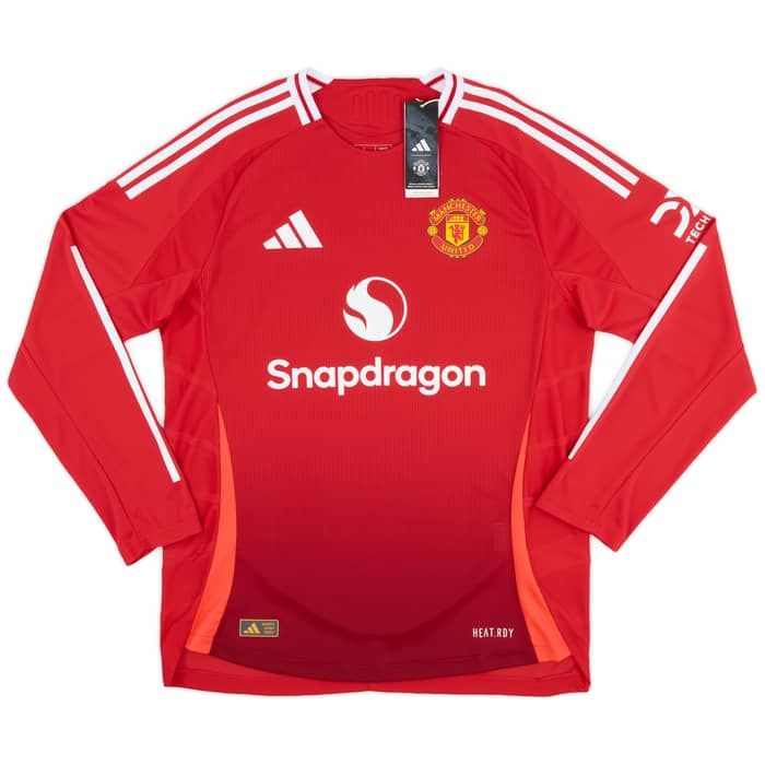 2024-25 Manchester United Authentic Home L/S Shirt Garnacho #17