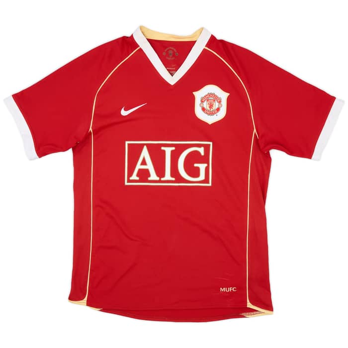 2006-07 Manchester United Home Shirt Smith #14 - 6/10 - (S)