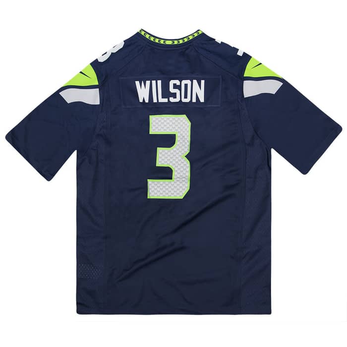 2018-19 Seattle Seahawks Wilson #3 Nike Game Jersey (Home) L - *As New*