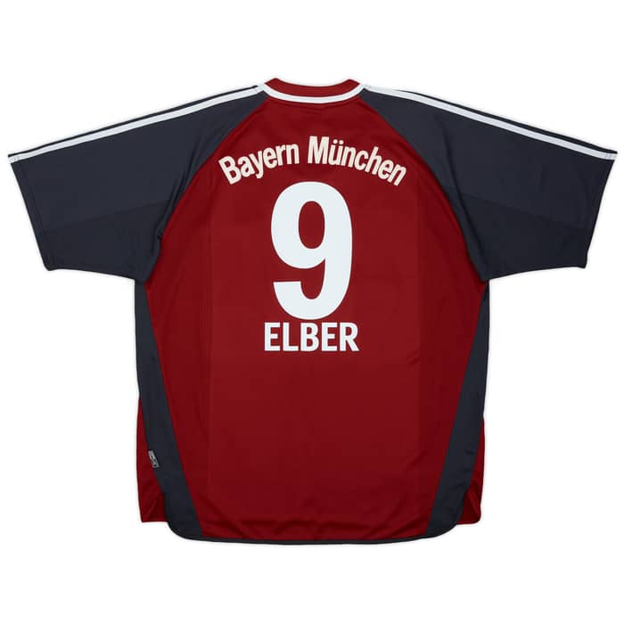 2001-02 Bayern Munich Signed Home Shirt Elber #9 (XL)
