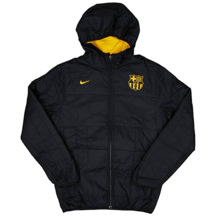2011-12 Barcelona Nike Reversible Hooded Rain Jacket - 6/10 - (M)