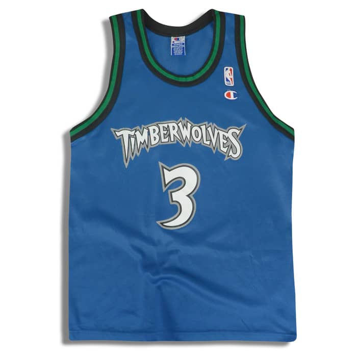 1996-99 Minnesota Timberwolves Marbury #3 Champion Jersey (Away) S