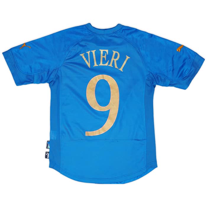 2004-06 Italy Home Shirt Vieri #9 - 5/10 - (M.Boys)