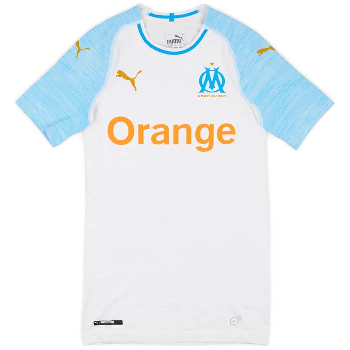 2018-19 Olympique Marseille Player Issue Home Shirt L.Ocampos #5 - 9/10 - (S)