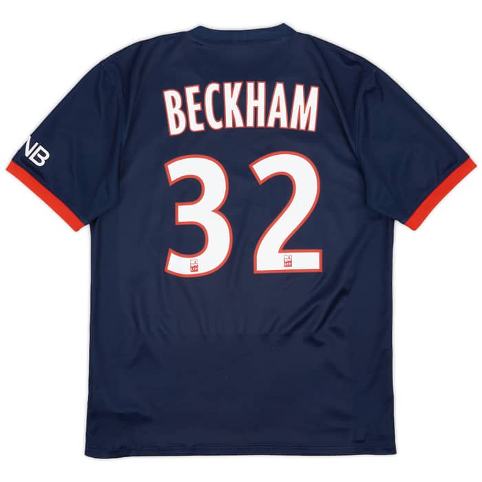 2013-14 Paris Saint-Germain Home Shirt Beckham #32 - 6/10 - (M)