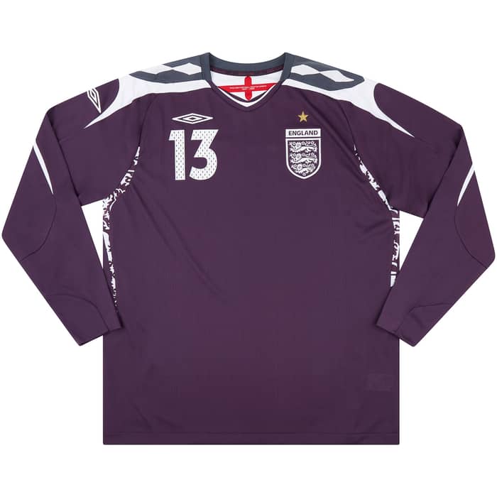 2007 England U-21 Match Issue European Championship GK Shirt Hart #13