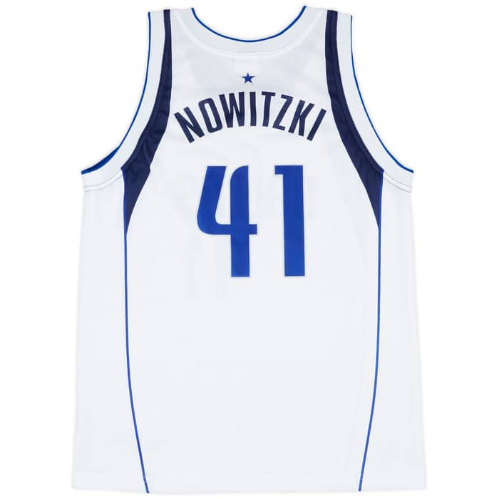 2001-10 Dallas Mavericks Nowitzki #41 Champion Home Jersey - 7/10 - (M)