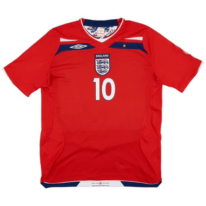 2008-10 England Away Shirt Rooney #10 - 8/10 - (L)