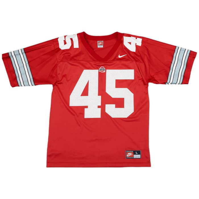 1996-98 Ohio State Buckeyes Katzenmoyer #45 Nike Home Jersey - 10/10 - (L)
