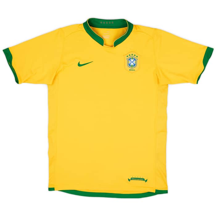 2006-08 Brazil Home Shirt - 7/10 - (XL.Boys)