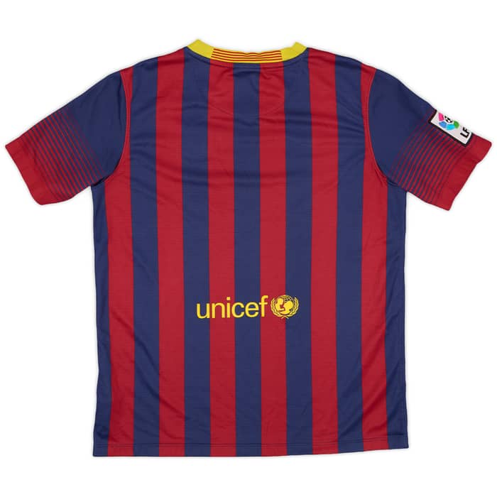 2013-14 Barcelona Home Shirt - 7/10 - (XL.Boys)