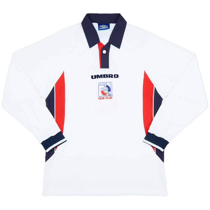 1998-99 Umbro Template L/S Shirt (England) #3 - 9/10 - (S)