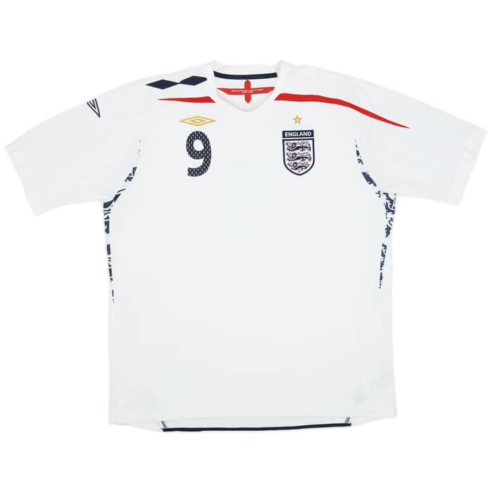 2007-09 England Home Shirt Rooney #9 - 7/10 - (XXL)
