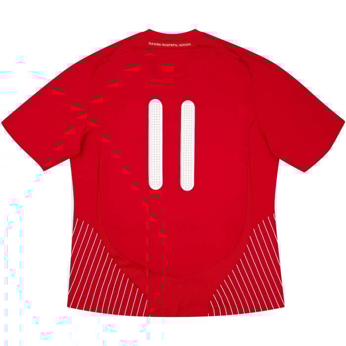 2008-10 Denmark Match Issue Signed Home Shirt #11