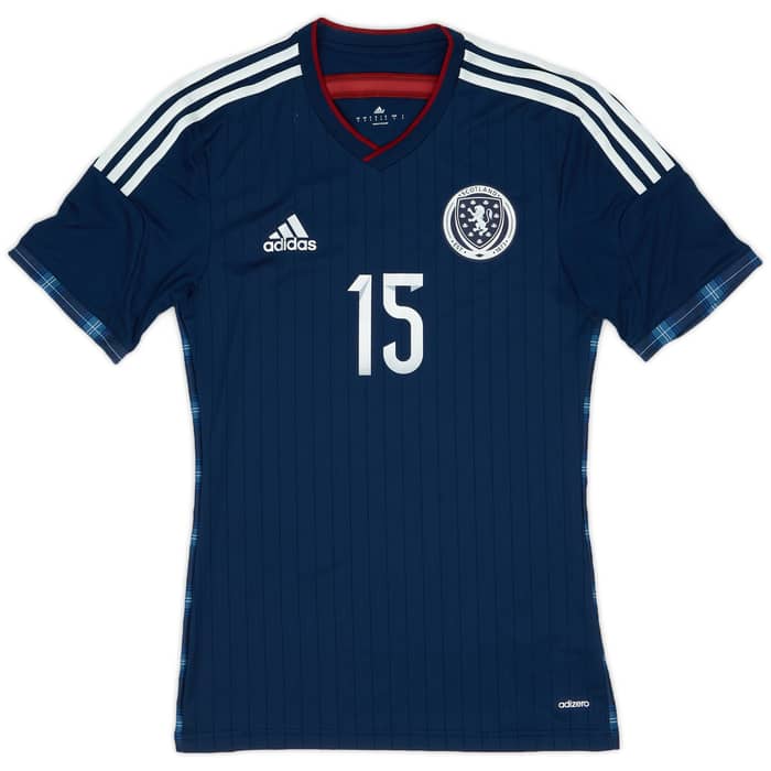 2014-15 Scotland Player Issue Home Shirt #15 - 8/10 - (S)