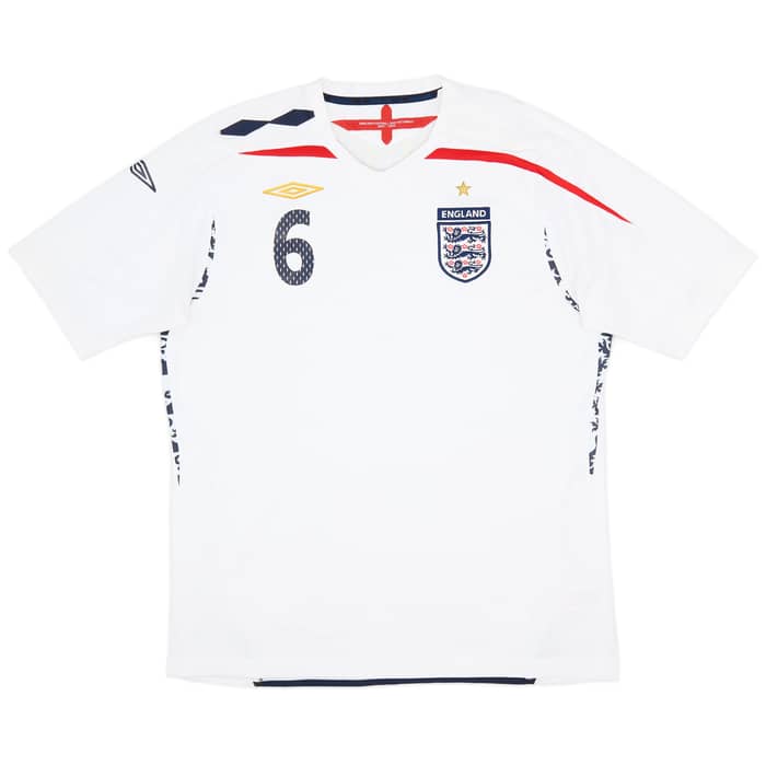 2007-09 England Home Shirt Terry #6 - 8/10 - (XL)