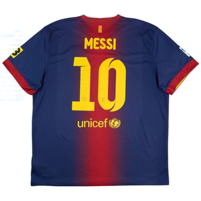 2012-13 Barcelona Home Shirt Messi #10 - 7/10 - (XXL)