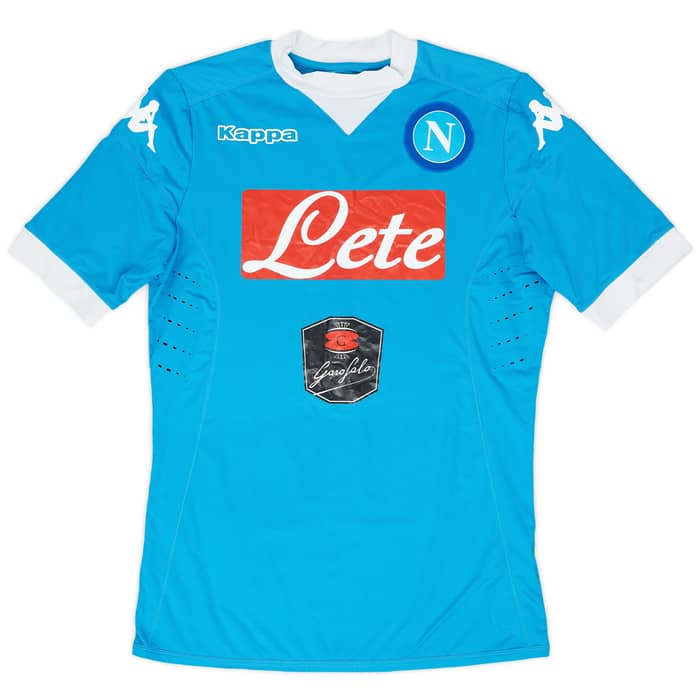 2015-16 Napoli Authentic Home Shirt - 7/10 - (L)