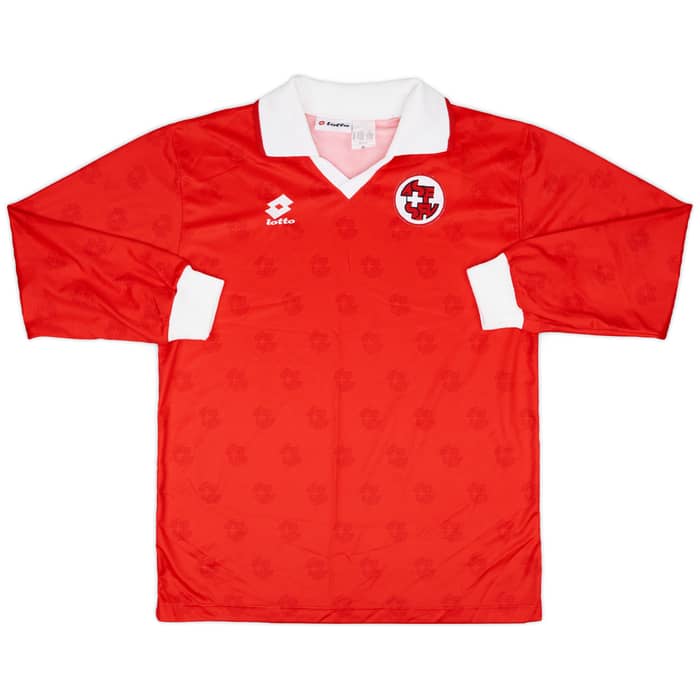 1994-95 Switzerland Match Issue Home L/S Shirt #4