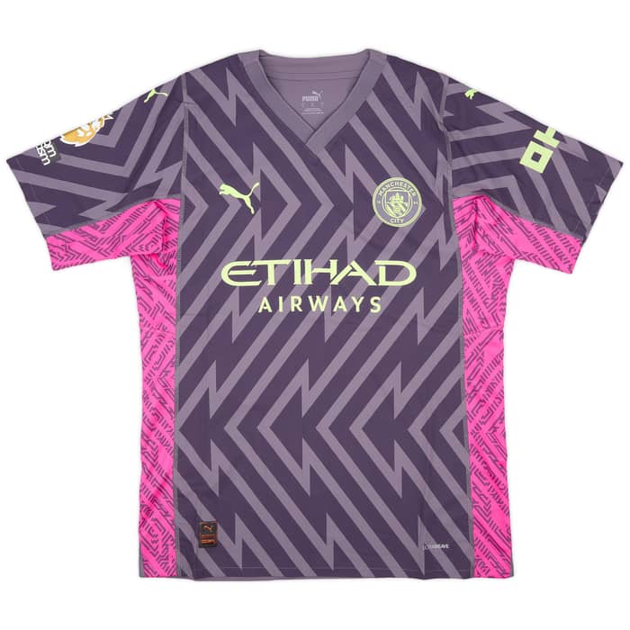 2023-24 Manchester City Match Issue GK Shirt Ortega Moreno #18