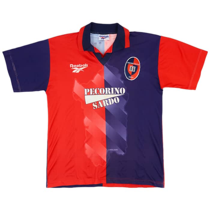 1996-98 Cagliari Home Shirt Silva #9 - 7/10 - (XL)