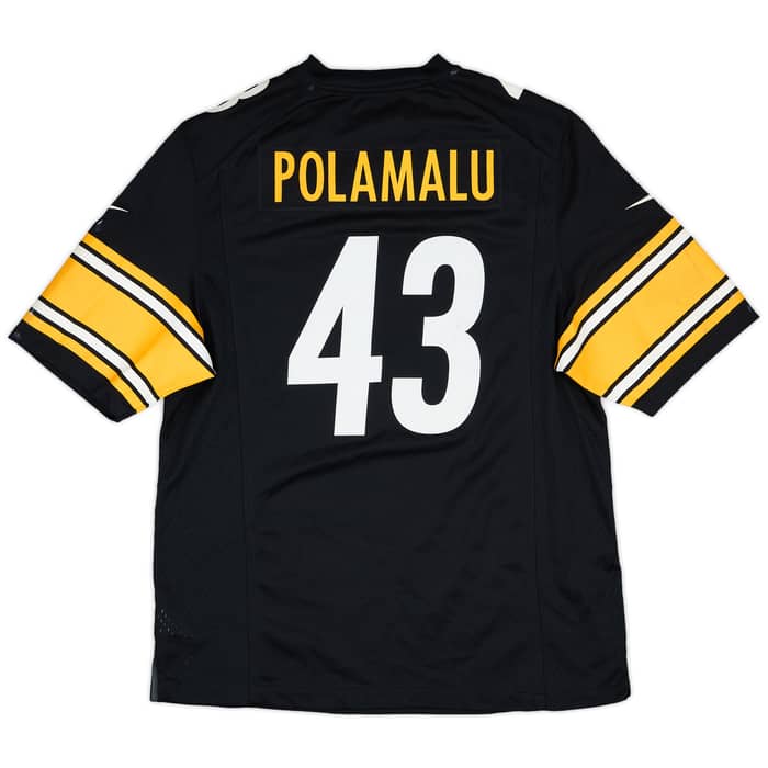 2012-14 Pittsburgh Steelers Polamalu #43 Nike Game Home Jersey - 5/10 - (L)