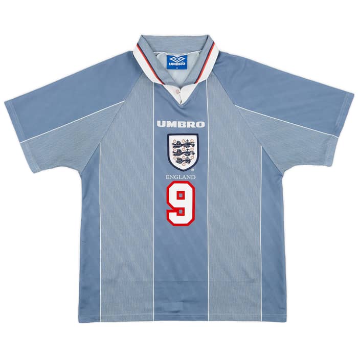 1996-97 England Away Shirt Shearer #9 - 9/10 - (M)