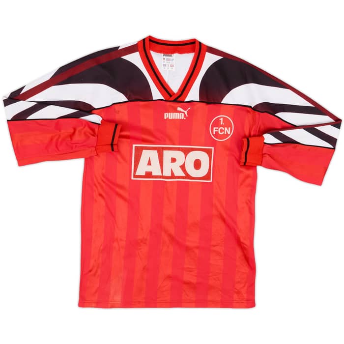 1995-96 Nurnberg Signed Home L/S Shirt - 6/10 - (XS)