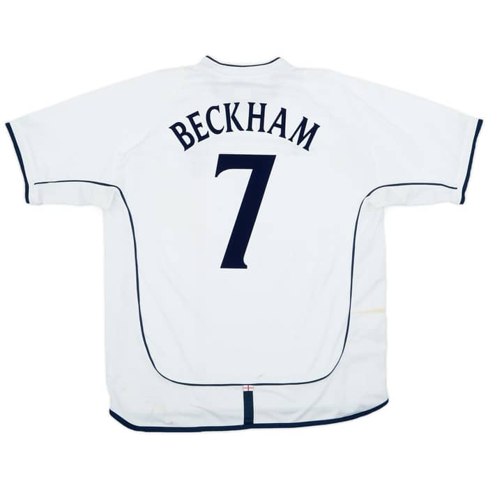 2001-03 England Home Shirt Beckham #7 - 7/10 - (XXL)