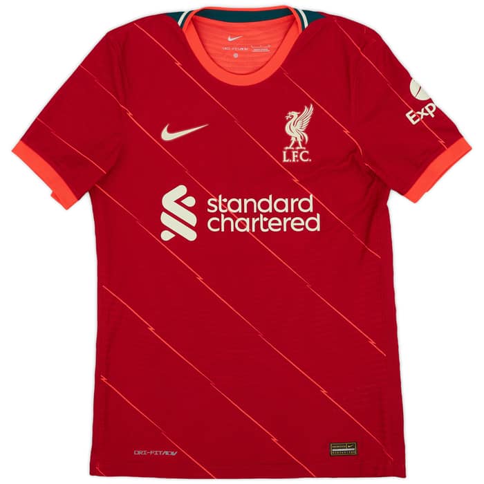 2021-22 Liverpool Authentic Home Shirt Salah #11 - 8/10 - (S)