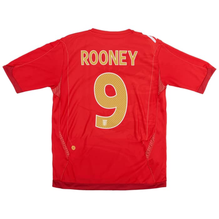 2006-08 England Away Shirt Rooney #9 - 5/10 - (L)