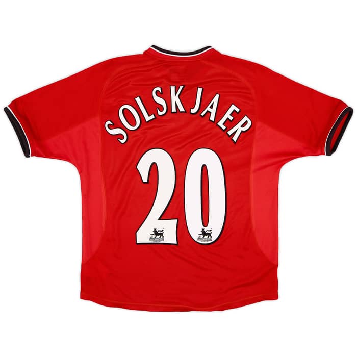 2000-02 Manchester United Home Shirt Solskjaer #20 - 6/10 - (Y)
