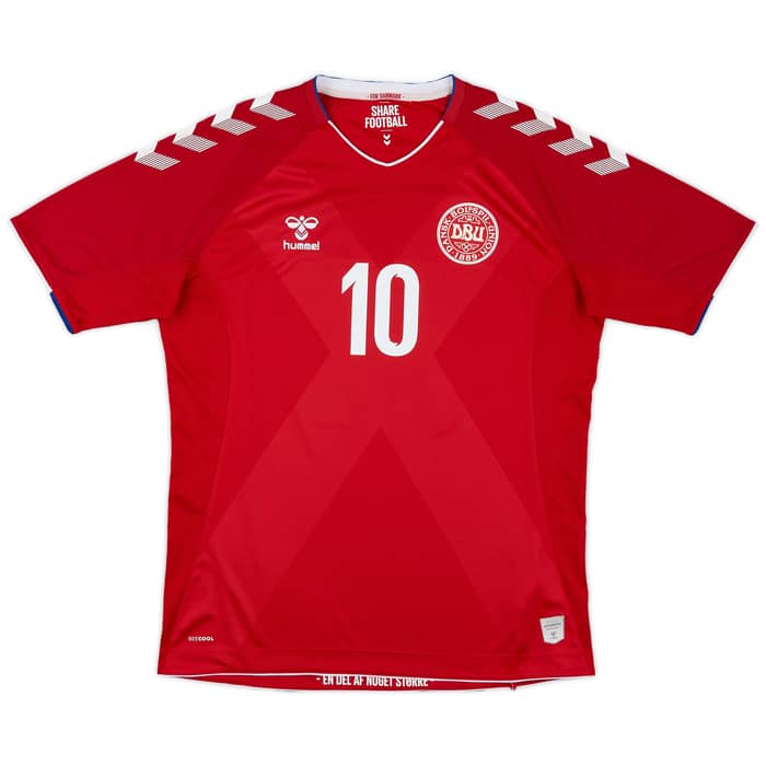 2018-19 Denmark Home Shirt Eriksen #10 - 8/10 - (L)