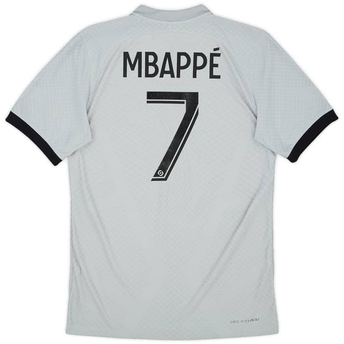 2022-23 Paris Saint-Germain Authentic Away Shirt Mbappe #7 - 9/10 - (S)