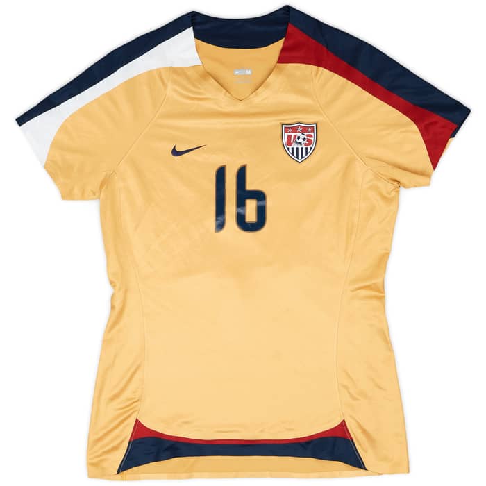 2007-08 USA Women's Match Issue Away Shirt Hucles #16